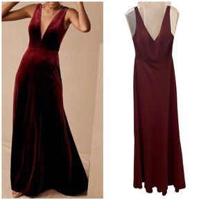 Jenny Yoo Dark Berry Logan Satin In Formal Bridesmaid/Mob Dress Size 6 $…